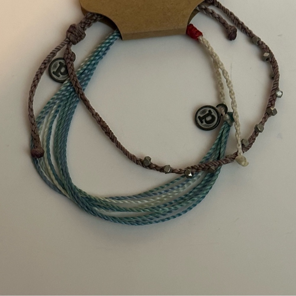 Pura Vida Blue and Brown Bracelet Set
